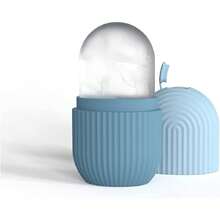 Roller Rodillo de Hielo para la Cara Agarre Antideslizante Rodillos de Hielo para la Cara Silicona Duradera Fácil Operación Molde de Hielo para Belleza Apriete (Azul) - Azul - Ver 5