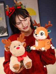 Santa Plush Stuffed Claus In Tree Pillow For Kids Toy And Christmas Tree Plush Pillow Decor The Elk Plush Doll Toys - Cozy Holiday Plushie For Toddlers