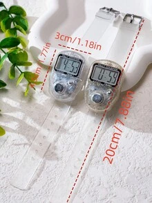 Nuevo reloj contador electrónico con luz LED, contador portátil con multifunción que incluye pantalla de hora, se activa la luz circundante con una pulsación de 3 segundos - Multicolor - Ver 6