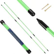 2 Pack Alignment Sticks And 48u201D Foldable Training Rods, Lightweight Fiberglass Training Aid Alignment, Swing Posture Correction, Portable With Storage Tube - Initial - View 2