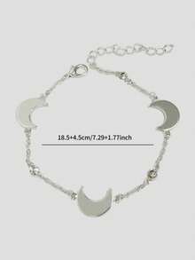 1 buc. Brățară elegantă la modă cu pandantiv de lună cu cristale de zirconiu, bijuterii pentru femei, cadou de nuntă, nou-venită