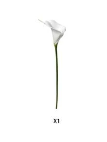 30PCS Stems Artificial Flowers, Premium White Realistic Calla And Gypsophila For Home Decor, Wedding Decoration, Table Centerpiece, Office Decor, Valentine's Day, Father's Day, Lily & Carnation Arrangement, Holiday Seasonal Display
