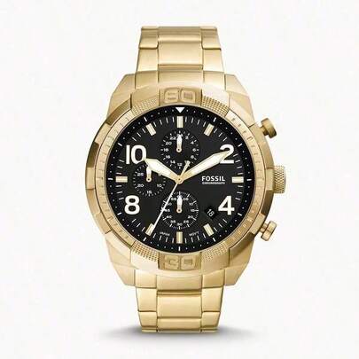 Fossil Men's  Quartz Stainless Steel Chronograph Watch,Three Disc Display, Business Fashion Style, Suitable For Daily Work Wear.FS5712/FS5877/FS5876/FS5875/FS5874/FS5710