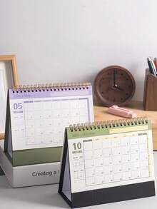 Minimalist Desktop Calendar, Suitable For Office Desk, Vertical Flip-Page Desktop Calendar For Planning, Scheduling And Daily Routine, Available In Multiple Colors, Can Be Used As Decor Or Christmas Gift - Multicolor - View 4