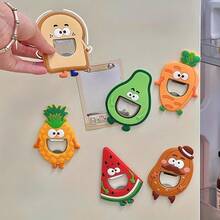 Adorable Cartoon Creative Bottle Opener For Home Use, Beer Bottle Opener And Lid Opener, Suitable For Various Festivals, Outdoor And Home Use,Bottle Opener Party Favors Christmas Gifts,Watermelon Pineapple Kitchen Gadget Bottle Opener