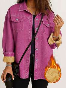 Chaqueta de cárdigan casual con botones y forro polar grueso para mujer, adecuada para otoño e invierno, viajes y salidas, abrigos cálidos y a prueba del frío, disfraces de Halloween para mujeres