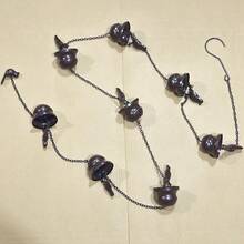 金属鸟形雨链，适用于屋檐排水沟 - 复古花园装饰，家居和露台的完美礼物 - 黑色 - 查看 9