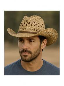Country Fashion Hat Bamboo Fiber Virginia Style - Unisex - 米色 - 查看 7