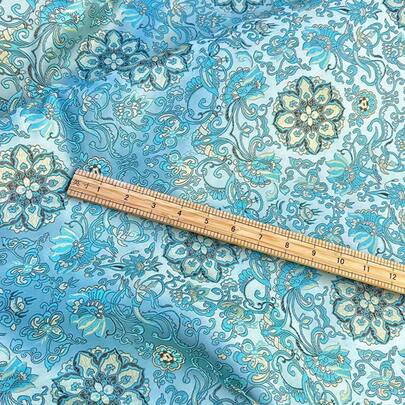 1pc 100% Polyester Luxury Jacquard Embroidered Damask Satin Fabric, Floral Pattern, Suitable For DIY Crafts, Throw Pillows, Sofa Covers, Home Textiles, Gift Boxes, Tablecloths