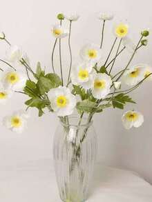 1/3/5PCS Artificial Poppy, 59cm Long, With 4 Flowers, Simple And Modern Style, Can Be Bent And Does Not Fade - Used For Diy Flower Wall, Scene Layout, Living Room And Bedroom Vase Flower Arrangement, Wedding, Party Decor,Desk Stuffing.Autumn And Spring Leaf Harvest ,,Room Decor,Home Decor,Kitchen Decor,Wedding Decor,Table Decoration,Centerpieces,Office Decor,Garden Decor,Outdoor Decor