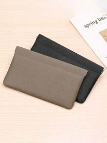 1PC Self-Sealed Leather Wallet. Passport And Driver's License Set. Earphone And Data Cable Storage. Cash Storage Bag. Cosmetic Bag,Wallet,Business Casual Woman,Wallet For Woman For Women Wallet Purse Wallet - 灰色 - 查看 10