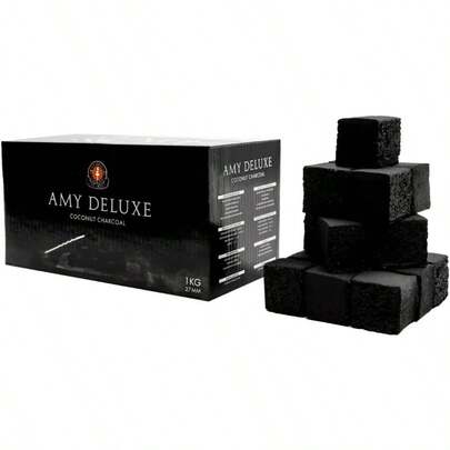 Amy Deluxe Carbón de coco natural para cachimba Shisha de 27 mm 1 kg