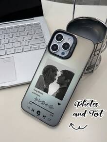 1 ốp lưng điện thoại tùy chỉnh với trình phát nhạc, thiết kế ảnh và tên chữ, đệm khí trong suốt chống sốc, tương thích với iPhone 17 Air 16 15 14 13 12 11 Pro Max, Galaxy S25 24 23 Ultra FE A55 54 35, phiên bản quốc tế, không phải phiên bản nội địa. - màu đen - Xem 4