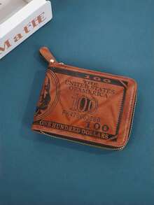 Carteira Masculina, Fashionável, Retrô, Casual, Bolsa de Moedas de Alta Qualidade e Grande Capacidade com Vários Compartimentos em Estoque, Carteira de Moedas Ultraleve, Popular, Bolsa com Zíper Curto, Presente Ideal para Homens