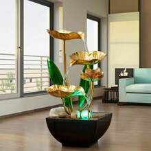 LUMIARTISAN Small Indoor Fountain, Automatic Circulation Humidifier, Desktop Decoration, Living Room, Indoor Bedroom, Relaxation Crafts