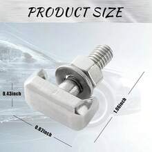 2 Piezas, Juego de Tornillos de Conexión Eléctrica M6 x 22mm, Tipo T con Tuerca y Arandela, de Acero Inoxidable SUS304, para Terminal de Batería, Compatible con BMW, Mini, VW, Chevrolet, GMC, Cadillac, Saturn - Conexiones Seguras y Estables - Plateado - Ver 2