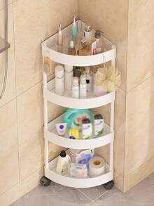 Multifunctional Bathroom Cart, Mobile Shelf For Shower Products - Multicolor - View 3