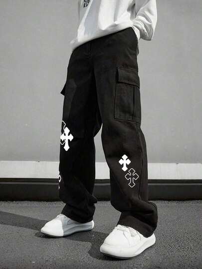 1pc Teenage Boys/Boy's Versatile Commuting Outdoor Casual Straight Leg Pants, Autumn/Winter