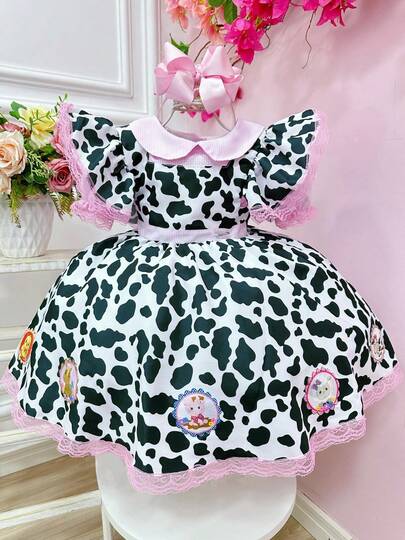 Vestido Infantil modelo  Cropped e Salopete Fazendinha Mimosa