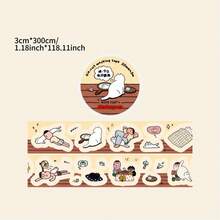 Pegatinas decorativas de estilo coreano lindo, pegatinas de planificador básicas de colores vibrantes con dibujos a mano de dibujos animados, adecuadas para diarios, planificadores, scrapbooking