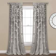 Decor Cortina Riley color marfil, 213 x 132 cm - Gris claro - Ver 1