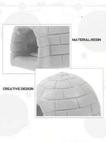 Miniature Figurines, Micro Landscape Decoration, Lifelike Ice House Model Realistic Figures, Suitable For Winter Wonder, Garden Or Home Decoration, Winter Wonder Decoration, Party Gift, Best Winter Gift For Friends, Figurines, Realistic Polar Figurines, Valentine'S Day Gifts