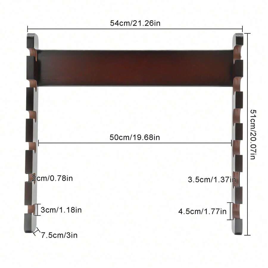 kangten Rainaut 6 Sticks Pool Cue Rack Wall Mounted, Horizontal Storage, Billiard Cue Holder For Play Room, Long Canes And Walking Sticks, Dark Brown LYNICESHOP Wall-Mounted Billiard Cue Rack, 6-Cue Billiard Rack, Wooden Billiard Cue Stand, For Storing Pool Cues, Fishing Rods, Golf Clubs (6-HOLE WALL-MOUNTED) - Brown - View 1