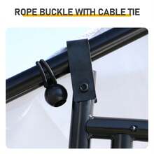 20 X 10 Ft Large Metal Chicken Cage, Walk-In Poultry Cage Chicken Hen Run House With Waterproof Cover, Rabbits Cats Dogs Farm Pen For Outdoor Backyard Farm Garden  6*3*2m - 黑色 - 查看 5