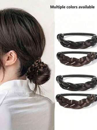 假发弹力发圈，仿真接发和编织发饰，高弹力女士假发，发圈，橡皮筋，简约仿丝滑隐形头饰，网状，隐形马尾辫，女士纯色弹力发圈，适合日常使用，14岁以上适用，马尾辫发圈，发圈，橡皮筋，发绳