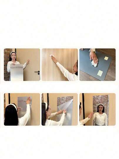 1pc DIY Acrylic Mirror, Bathroom Makeup Unbreakable, Self Adhesive, No Installation Required. [The Product Image Shows The Size, Please Confirm If Size Is Wand Square Round Heart Shaped Waterproof Material, Stick Paste, Mirror. Bedroom Office, Various Surfaces, Environments, Helpful Home Accessory. view 5