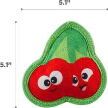 Outward Hound Tough Skinz Durable Squeaky Dog Toy With Two Tough Layers, Cherries, Red, Small - MàuC - Xem 7