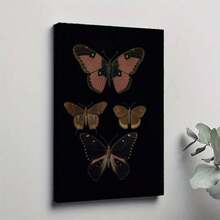 1PC Framed 30*40cm(12*16inch)Or40*60cm(16*24inch) Modern Retro Animal Black Butterfly Insect Art Posters Prints Canvas Painting Wall Art Picture Living Room Home Decor (8)