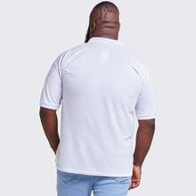 Men's Plus Size Cotton Polo Shirt - White - View 2