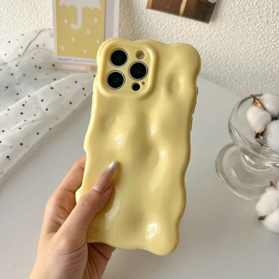 粉彩糖果色软壳 – 3D 立方体设计，搭配立体波浪纹理，防摔轻巧，兼容