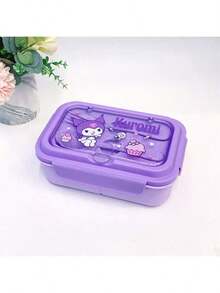 Sanrio Hello Kitty Licensed Melody & Cinnamoroll Large Capacity Cartoon Lunch Box Set With DIY Stickers, Kawaii Kuromi Microwaveable Bento Box - Cute Meal Prep Container - Multicolor - View 15