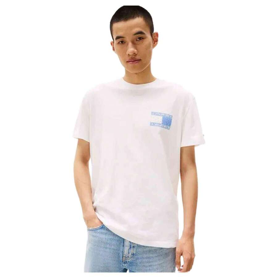 Tommy Jeans Camiseta de Manga Corta DM0DM20774-YBL dla Hombre w kolorze Blanco - Biały - Zobacz 1