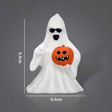 Cute Ghost Halloween Element White Desk Pen Holder, Creative Desk Decor, Office/Living Room/Dining Table Decorative Accessory [Some Details Like Eyes May Be In Random Shapes/Styles]