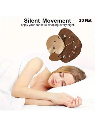 2D Flat 1pc Verlichting Luxe Moderne Minimalist Home Creative ation Wand Clock, Ultra Quiet Quartz Movement, No Ticking Sound, Painting Klok Living Room, Bedroom Office, able Watch, Unique Personalized, Clear Reading Time, In Bedroom, Studio, Ho Study, Kitchen Cafe, Perfect Family Friends view 7