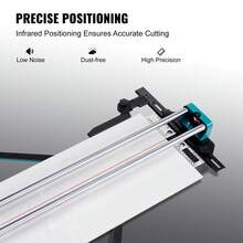 48-Inch Manual Tile Cutter, Ceramic And Porcelain Tile Cutter With Tungsten Carbide Cutting Wheel, Infrared Positioning, Non-Slip Feet, Double Rails For Professional Or Beginner Installers - 48 Pulgadas Guía Doble - View 3