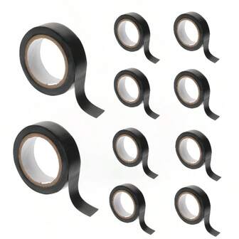 10 Rolls Practical Insulating Tape, Suitable For Home And Outdoor Use, Multi-Purpose Convenient Adhesive Tape