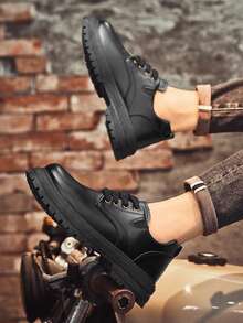 Herren Lässig/Business/Formelle Schuhe, Neuer britischer Stil vielseitige Dicksohlen Leder Sneaker - Verschiedenfarbig - Übersicht 11