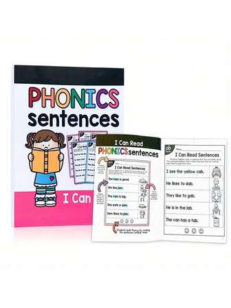 Pasajes cortos de fonética para la comprensión lectora en inglés de niños, libro de ejercicios de fonética preescolar con reglas comunes