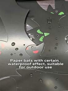 18 piezas/Decoraciones colgantes de murciélagos de Halloween, murciélagos negros grandes y realistas de 3D que parecen estar volando, decoraciones espeluznantes para el patio, interior y exterior, con regalo gratis de 10 metros de hilo de seda y agujas de enhebrar