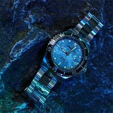 Moemton Relojes para hombres de la serie Meteorito de MOEMTON, relojes mecánicos automáticos, relojes deportivos y de ocio, correas de acero inoxidable, resistentes al agua hasta 100 metros