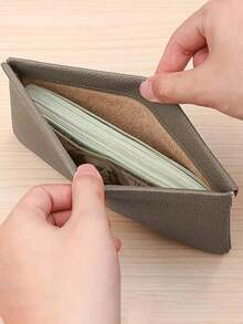 1PC Self-Sealed Leather Wallet. Passport And Driver's License Set. Earphone And Data Cable Storage. Cash Storage Bag. Cosmetic Bag,Wallet,Business Casual Woman,Wallet For Woman For Women Wallet Purse Wallet - 灰色 - 查看 11