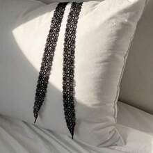 1 Pair Ins Style Small-Niche Korean Atmosphere Lace Bow Shoelaces, Sneakers, Casual Shoes Accessories, For Summer Daily Wear - 黑色 - 查看 6