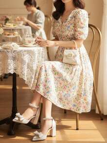 2025 春夏新款水晶装饰尖头蝴蝶结透明带法式细高跟凉鞋，优雅，女士高跟鞋 - 白色 - 查看 8