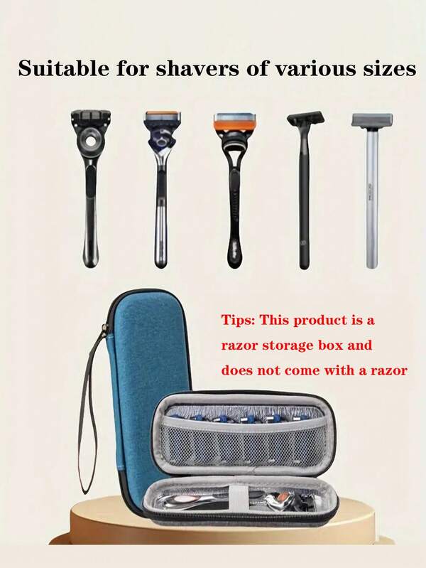 1pc Inner Bag For Packaging, Suitable For Storing 1/2 Of A Vintage Razor Box, EVA Hard Shell, The Perfect Companion For Your Razor.