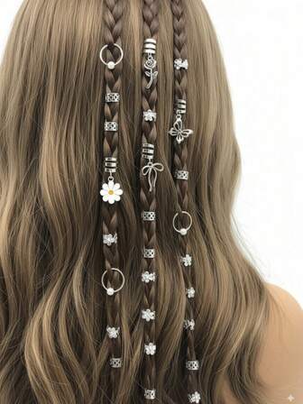 27pcs Geometric Pattern Bohemian Hair Clips, Summer 2025, Hair Slide, Hair Barrettes