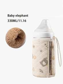 1pc Bottle Warmer Sleeve With Visible Milk Level Window, Anti-Colic, Fits 150ml/240ml/330ml Bottles, 5-Layer Insulation, Drawstring Closure, Suitable For Standard Wide Neck Bottles - Multicolor - View 12